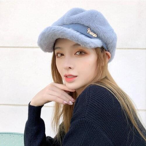 Women Military Hat Cap Female Flat Beret Cap Octagon Hat Autumn Winter Velvet Newsboy Hat Gorras Casquette