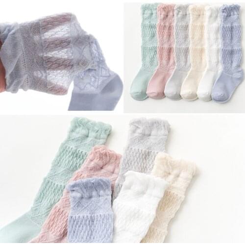 Summer 2020 Mesh Cotton Baby Socks Baby over the Knee Socks Baby Anti-Mosquito Socks Children 0-3Years Old