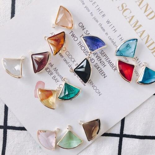 Fashion crystal Rhinestone Alloy Charms 30pcs 18*16mm Colorful Ornament Accessories Earring Necklace Bracelet Key Chain Pendants