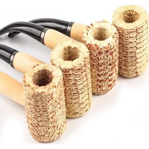 New Material Corn Cob Pipe Small Hospitality Pipe Detachable Portable filter Cigarette Holder Tobacco Accessories