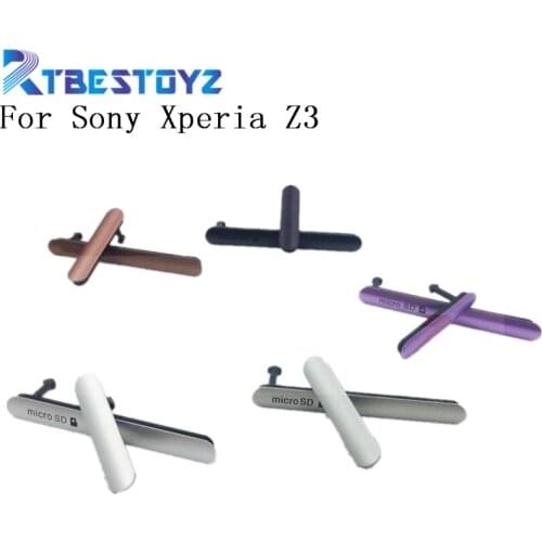 Original Micro SD SIM Card Charging Slot Port Dust Plug USB Cover For Sony Xperia Z3 D6603 D6653 Dust Cover