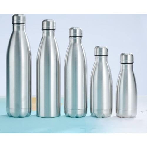 500/750/1000ml Portable Stainless Steel Water Bottle BPA free Water Drinking Bottle Gym Sports Vacuum Cycling Drinkware