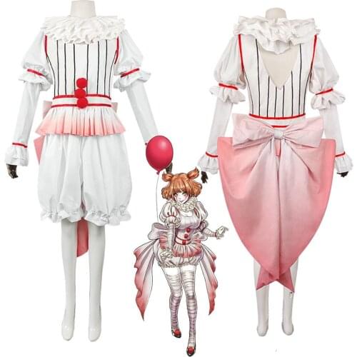 Reneecho It Pennywise Costume Women Halloween Costume For Adult Clown Horror Cosplay Female
