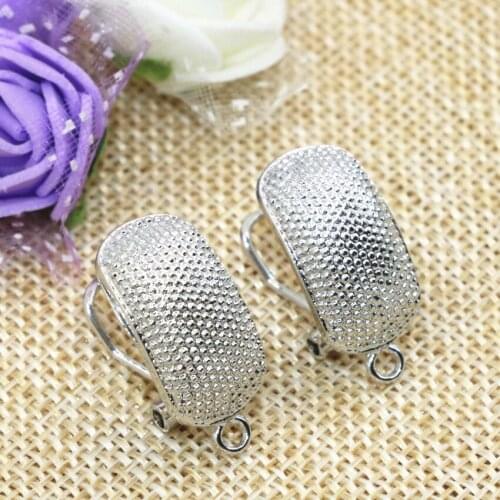 Silver-color women fashion stud earrings 12*22mm high quality one pair weddings party gifts high grade exquisite jewelry B2837