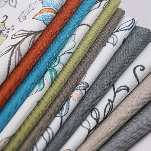 Width 57'' Thickened Linen Like Printing Fabric By The Yard For Sofa Pillow Cushion Material