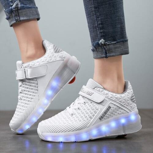 Sports shoelace Wheels Shoes baozouxie Pulley Student Single and Double Wheel Adult Children Shoes