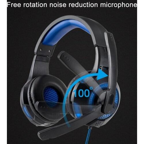 Light Wired Retractable Game Headphone Stereo Bass Headset with Mic for PS4