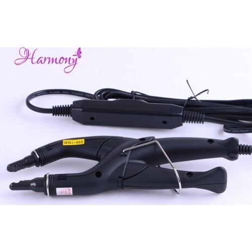 Black color Adjustable Temperature Loof Hair Extension Iron Keratin Bonding Hair Extension Tools for Pre bonded hair extension