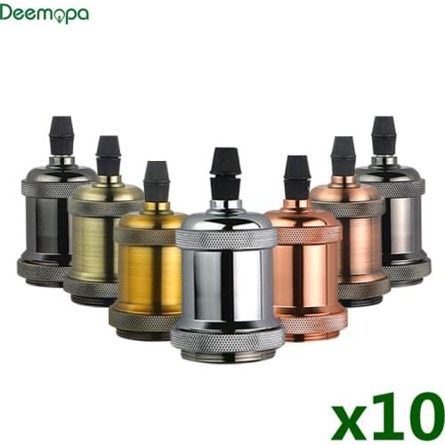 10pcs/lot Vintage Lamp Socket Edison Screw lamp Holder E27 Bulb Bases Light Bulb 90-265V Industrial Hanging Lamp Home For decor