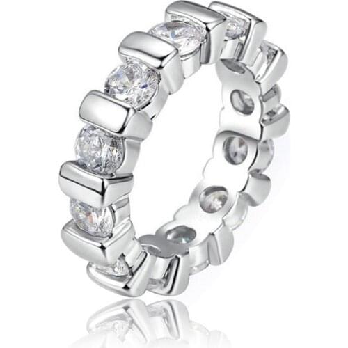 WYJZY Best selling simple AAA zircon ring for women couple fashion jewelry classic casual accessories ring for women