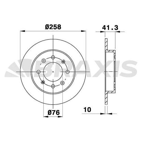 REAR BRAKE DISC MIRROR 258 MM KIA CERATO 04 584112 F100