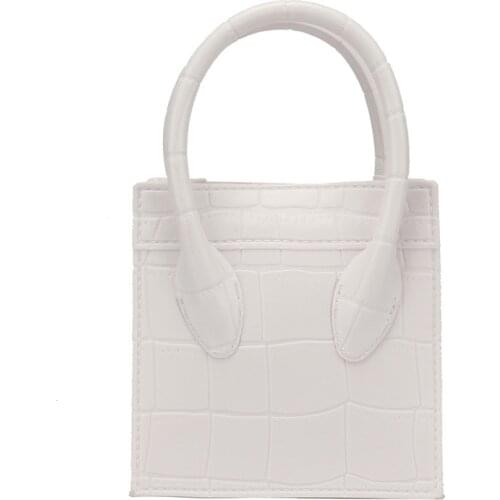 Many Color Handbag For Women Girls Simple Fashion Single Shoulder Messenger Mini Bag Crocodile PU Leather Handbags сумочка