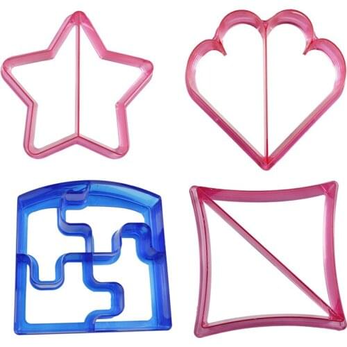 4PCS/Set Funny Shape Sandwich Toast Bread Cookies Maker Cutter Mold Mould Gift DIY Tool