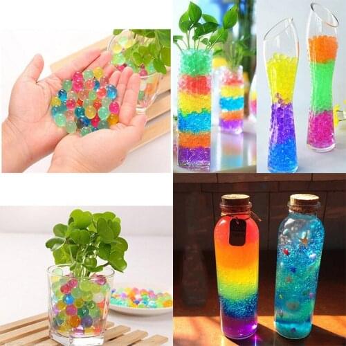 500pcs/pack Water Beads Pearl Shaped Crystal Soil Mud Grow Nutritional flower mud Water Beads For Wedding Home Decoration