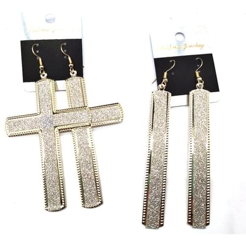 Free shipping!! Metal Cross earrings