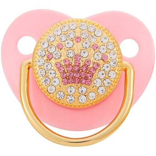 BLINGONLY Hot Sale Chupete White Baby Dummies Bling Pacifier For Children 0-18M