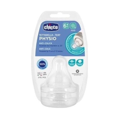 CHICCO TETINA PHYSIO 6M + FL.PAPILLA SIL 2UND