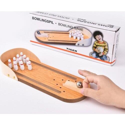 Childrens educational board game toys Creative mini bowling Pinball interactive board game