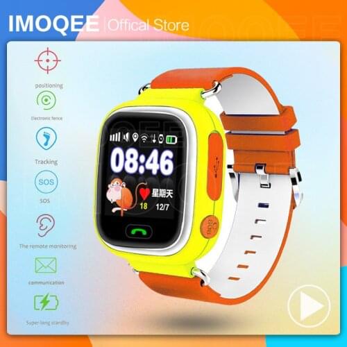 Smart watch kids gps wifi Phone Position Kids Watch SOS 1.22inch Color Touch Screen Smart Baby Watch Q90 Child gift