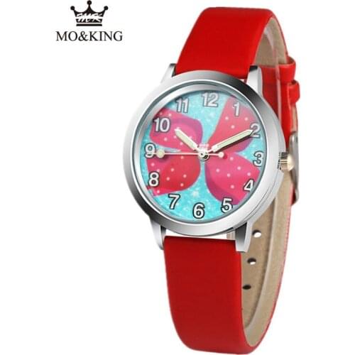 2020 Hot Sale Kids Watch Cute Cartoon Pink Bow Girl Quartz Wrist Watch Blue Boy Sports Clock Gift Watch for Kids Children