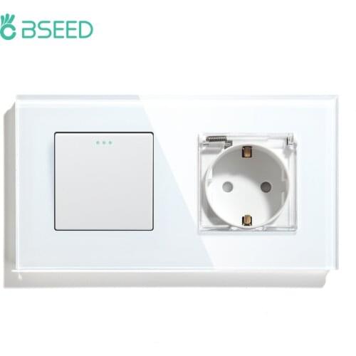 BSEED Mechanical Wall Door Bell Switch PC Frame Ding-Dong Push Button Switch Jingle Bell Power Switches Black Gray