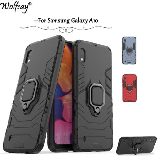 For Samsung Galaxy A10 Case Armor Metal Finger Ring Holder Phone Case For Samsung Galaxy A10 Back Cover For Samsung A10 Fundas