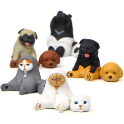 Cute Cat Dog Bear Model Toy Ornament Miniature Landscape Collection Supplies Creative Individuality Handicraft Decoration