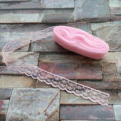 Wholesale 10 yards 22mm Width Pink Lace Ribbon Embroidery Lace DIY Jewelry Decoration Clothing Accessories