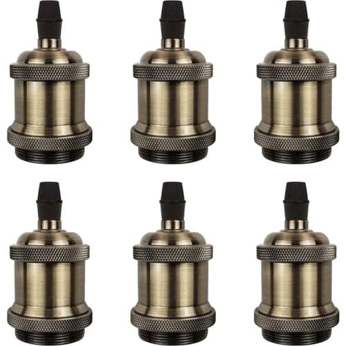 4 Pieces/Lot Lamp Base E27 Vintage Industrial Edison Pendant Light Socket Retro lamp Holder 110/220V Aluminum DIY Home Lighting