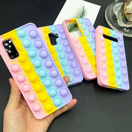Suitable for S10 S20 Plus S9 Note 10 s20 S21 A51 A12 A11 mobile phone shell toy 3D bubble protective cover phone case