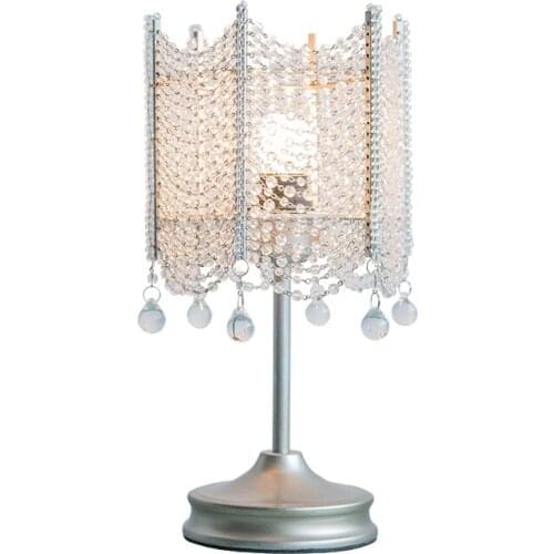 Postmodern American crystal table lamp light luxury bedroom bedside living room decoration night light