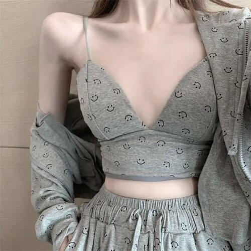 Harajuku casual suit womens autumn temperament western style jacket age-reducing wide-leg pants sports three-piece trend Tops