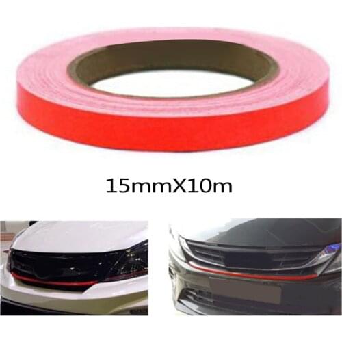 Roll Car Sticker 0.3mm 1pcs Wrap Red Accessories Car Replacement Lining Car Decoration Exterior Accessories Car styling 15mmx10m