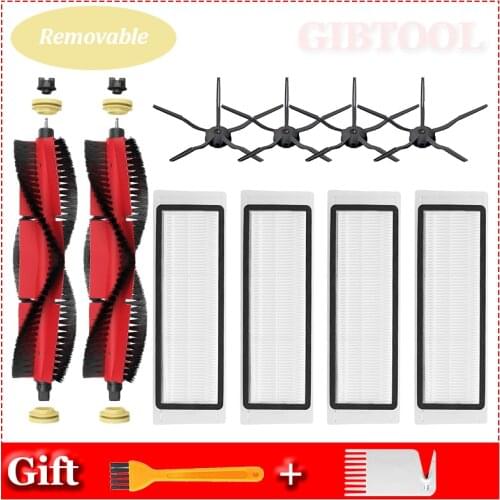 For Xiaomi Roborock S5 Max S50 S55 S6 Pure Accessories Removable Roller Brush Washable Filter Side Brush Mop Cloth Cleaner Parts