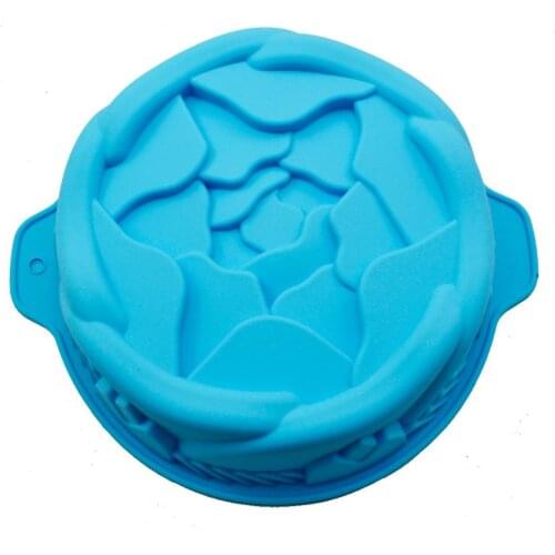 Silicone Rose Shape Cake Mold Dessert Baking Tools For Cakes Chocolates Pastry DIY Mousse Cake Pan Random Color K927