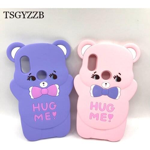 Silicone Case Redmi Note 5 6 Pro 4X 4 3 6A Case Soft 3D Cartoon Hug Me Bear Back Phone Cover For Xiaomi Mi 6X MiA2 A2 Lite Coque
