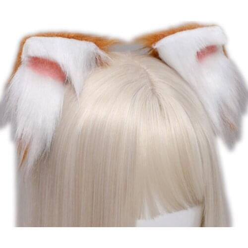 Lovely Faux Fur Kitten Ears Lolita Hair Clips Japanese Anime Cosplay Furry Animal Hairpins Halloween Costume Party Props