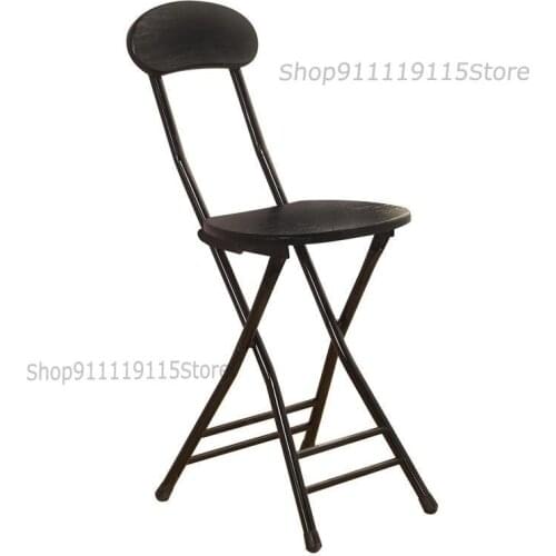Folding Chair Household Dining Chair Simple Chair Leisure Armchair Dormitory Stool Balcony Chair Portable Folding Round Stool