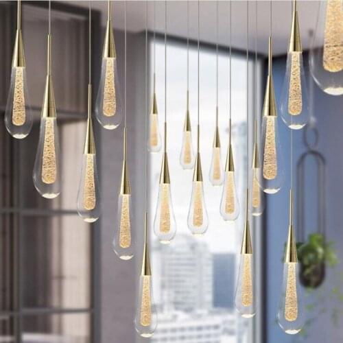Modern Crystal LED Pendant Lights Ligthing Living Room Bedroom Hanging Lamp Loft hanging Lights Home Light Fixtures Luminaries