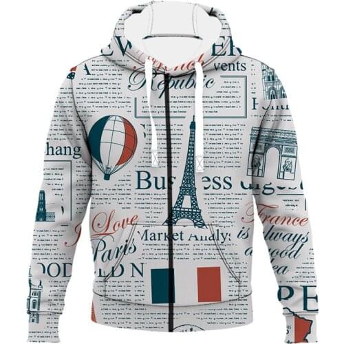 LIASOSO Hoodies Men Women Sweatshirt 3d Print Newspaper Harajuku Funny Zip Hoodie Streetwear Lounge Wear Clothes Men A-6