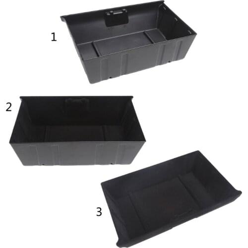 U2JA For Model Y Car Under Seat Storage Tray ABS/Shockproof Flocking Automobile Interior Under Seat Hidden Organizer