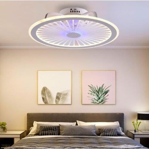 Ouyang Chen lighting intelligent ceiling fan lamp modern design led creative lamp bedroom study restaurant three color remote co