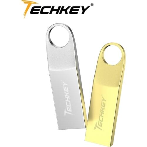 USB Flash Drive 4GB 8GB флешка techkey 16GB 32GB 64GB pen drive 128GB U Disk usb 2.0 pendrive memory stick Custom logo usb