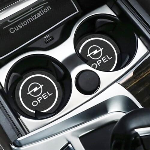 1/2PCS Car Coaster Water Cup Slot Non-Slip Mat Pad Silicone Holder Case For Opel Astra J H G K Insignia Corsa D B E Mokka Vectra