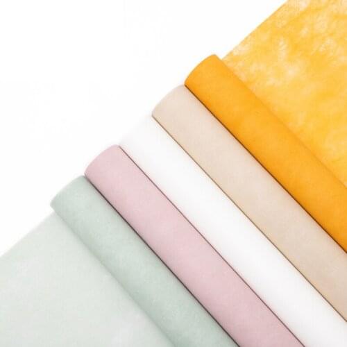 10Yard Milk Cotton Flower Wrapping Paper Flower Shop Floral Bouquet Paper Waterproof Lining Solid Color Tissue Paper