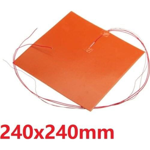 240X240mm,300W@240V,w/ NTC 100K Thermistor,3M PSA Silicone Heater 3D Printer Heatbed,First Grade Quality Guaranteed