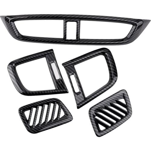 5pcs/Set Car Interior Console Air Vent Cover Trim Fit for Honda CR-V CRV 2017 2018 2019 2020 ABS Carbon Fiber Style