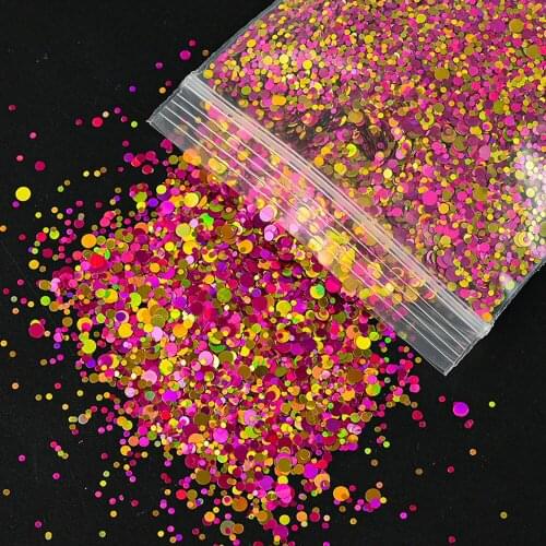 50g/Bag(1.78Oz) Nail Art Glitter Mixed Round Sequins Decoration Flakes Colorful Supplies Nail Glitter Acrylic Spangles Ta#011