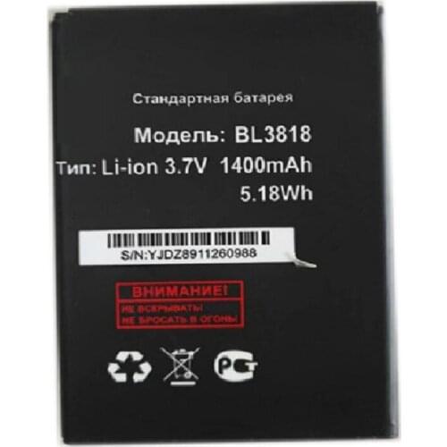 1400mah BL3818 Battery For FLY IQ4418 ERA Style 4 Accumulator for Micromax S308