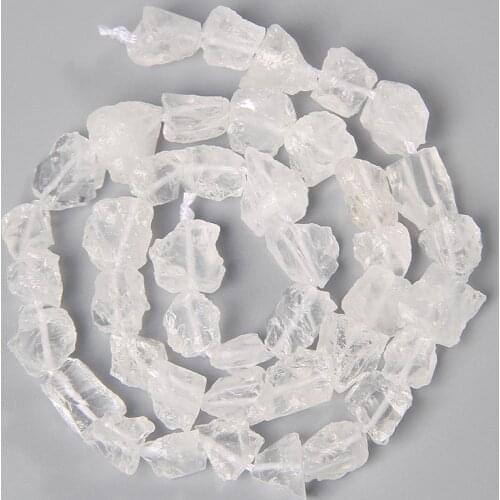 20 pcs 7-11MM Transparent Natural White Clear Crystal Quartz Beads Mineral Semi-precious Stones Bead For Diy Jewelry Making Bulk